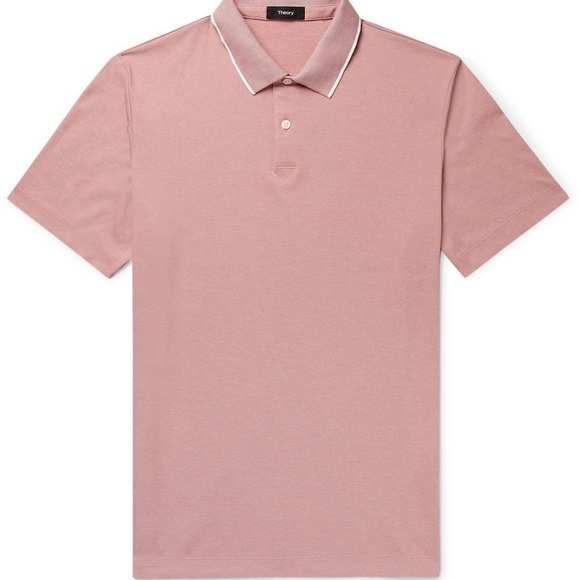 ❣️Theory Men’s Cotton-Blend Piqué Polo T-Shirt Size XXL - Picture 2 of 6